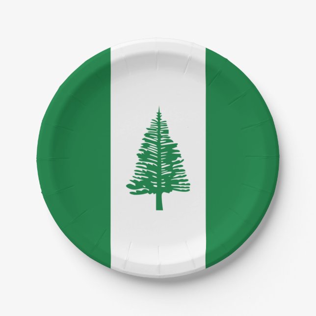 Norfolk Island Flag Paper Plate (Front)