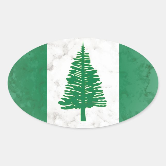 Norfolk Island Oval Sticker (Front)