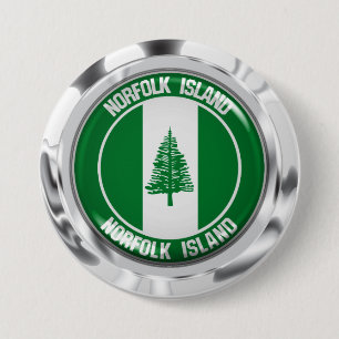 Norfolk Island Round Emblem 7.5 Cm Round Badge