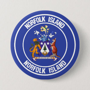 Norfolk Island Round Emblem 7.5 Cm Round Badge