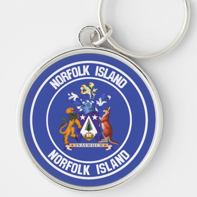 Norfolk Island Round Emblem Key Ring (Front)