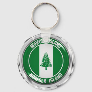 Norfolk Island Round Emblem Key Ring