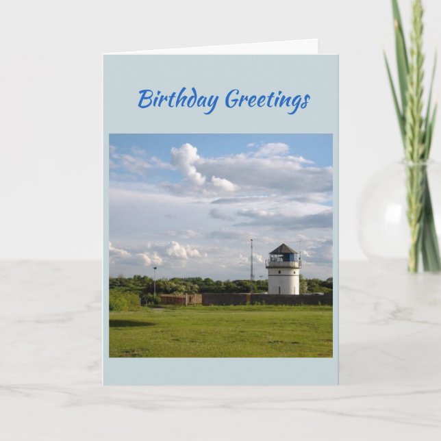 Norfolk Lighthouse Birthday Card (Front)