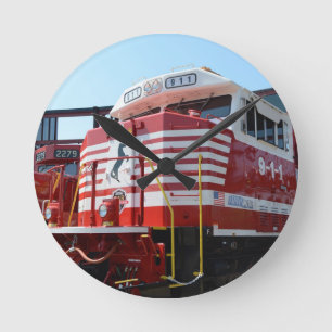 Norfolk Southern Railway 911 Diesel Locomotive Round Clock