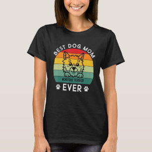 Norfolk Terrier Best Dog Mum Ever Vintage Retro Do T-Shirt