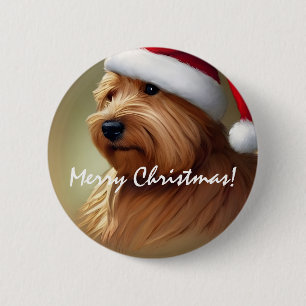 Norfolk Terrier Christmas 6 Cm Round Badge