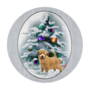 Norfolk Terrier Christmas Cutting Board