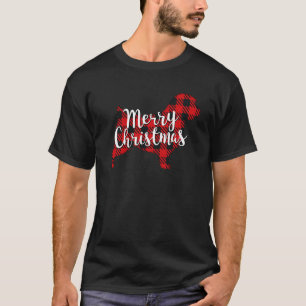 Norfolk Terrier Christmas Dog Mum Dad Plaid T-Shirt