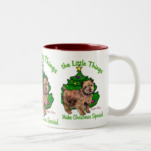 Norfolk Terrier Christmas Gifts Two-Tone Coffee Mug