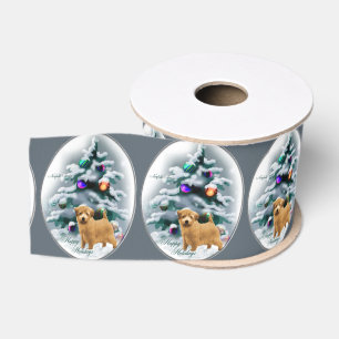 Norfolk Terrier Christmas Grosgrain Ribbon