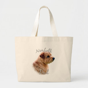Norfolk Terrier Dad 2 Large Tote Bag