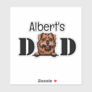 Norfolk Terrier Dad Personalised Sticker