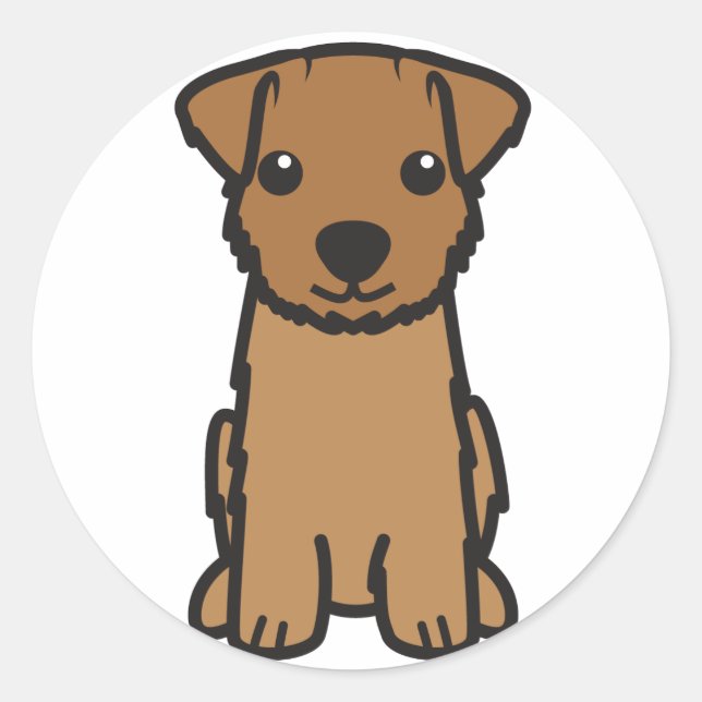 Norfolk Terrier Dog Cartoon Classic Round Sticker (Front)