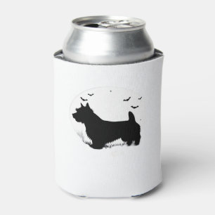 Norfolk Terrier Dog � Halloween Moon Silhouette Cl Can Cooler