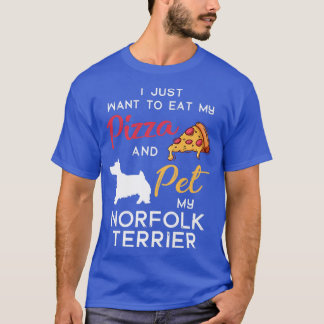 Norfolk Terrier Dog Pizza Lover Owner Xmas Birthda T-Shirt