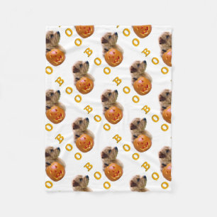 Norfolk Terrier Halloween Boo Fleece Blanket