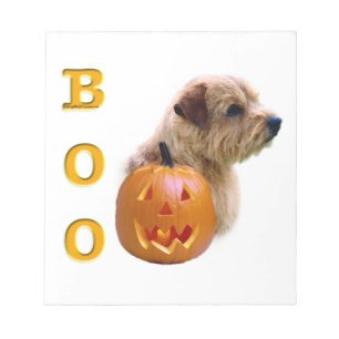 Norfolk Terrier Halloween Boo Notepad