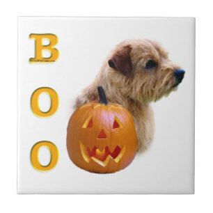 Norfolk Terrier Halloween Boo Tile