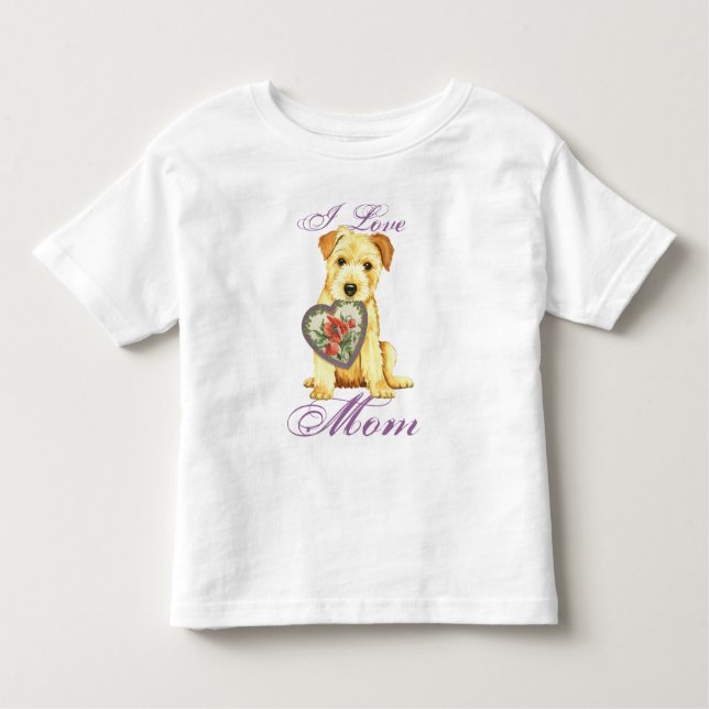 Norfolk Terrier Heart Mum Toddler T-Shirt (Front)