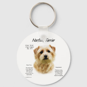 Norfolk Terrier History Design Key Ring