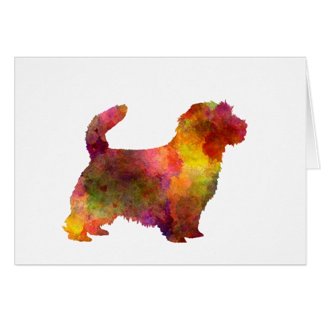 Norfolk Terrier in watercolor (Front Horizontal)