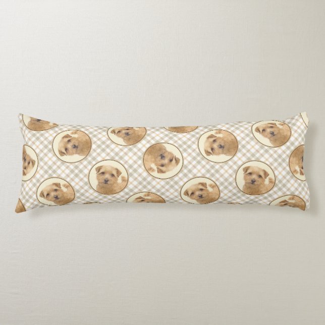 Norfolk Terrier Painting Cute Original Pet Dog Art Body Cushion (Front)