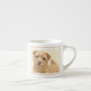 Norfolk Terrier Painting - Original Dog Art Espresso Cup
