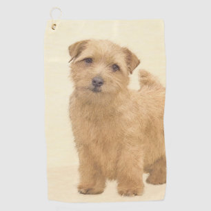 Norfolk Terrier Painting - Original Dog Art Golf Towel
