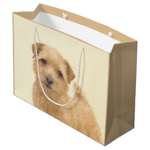 Norfolk Terrier Painting - Original Dog Art Large Gift Bag