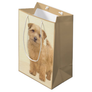 Norfolk Terrier Painting - Original Dog Art Medium Gift Bag