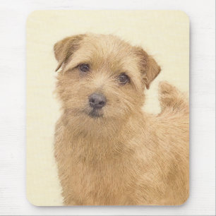 Norfolk Terrier Painting - Original Dog Art Mouse Pad