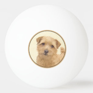 Norfolk Terrier Painting - Original Dog Art Ping Pong Ball
