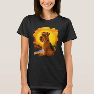 Norfolk Terrier Scottish Dog Sunset Vintage Retro T-Shirt