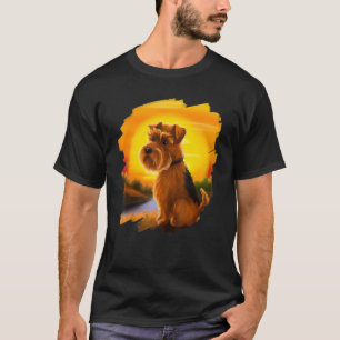 Norfolk Terrier Scottish Dog Sunset Vintage Retro T-Shirt