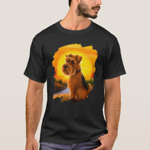 Norfolk Terrier Scottish Dog Sunset Vintage Retro T-Shirt