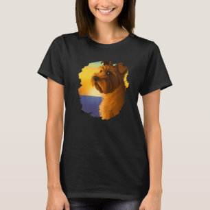 Norfolk Terrier Scottish Dog Sunset Vintage Retro T-Shirt