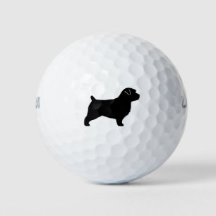 Norfolk Terrier Silhouette Golf Balls