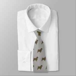Norfolk Terrier Silhouettes Pattern Tie