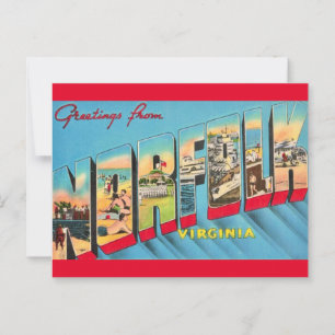 Norfolk VA Greeting Postcard