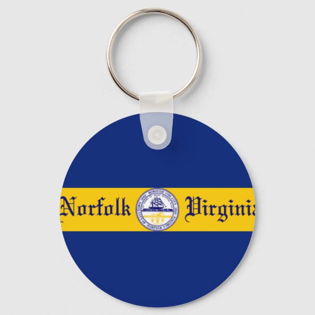 Norfolk (Virginia) City flag Keychain (Front)