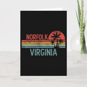 Norfolk Virginia Funny Usa City Trip Home Roots  Card