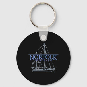 Norfolk Virginia Sailing Key Ring