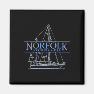 Norfolk Virginia Sailing Magnet