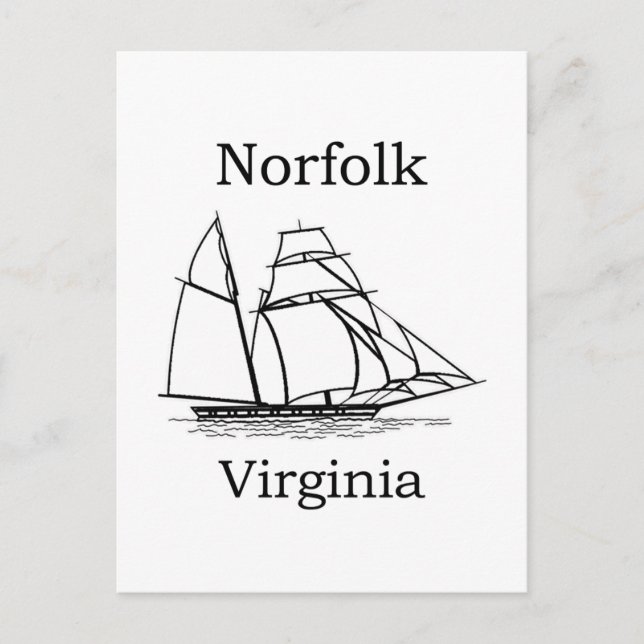 Norfolk Virginia Tall Ships Logo Postcard (Front)