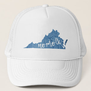 Norfolk Virginia Wood Grain Trucker Hat