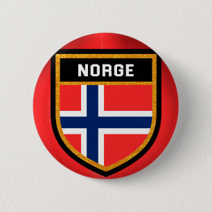 Norge Flag 6 Cm Round Badge
