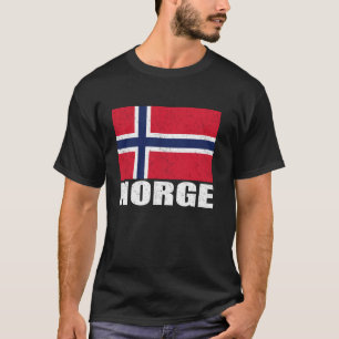 Norge Flag Grunge Vintage Souvenir Norway T-Shirt