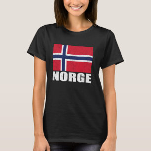 Norge Flag Grunge Vintage Souvenir Norway T-Shirt