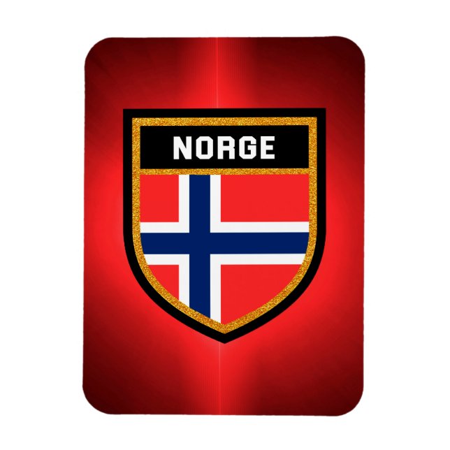 Norge Flag Magnet (Vertical)