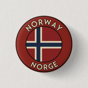 Norge Norway 3 Cm Round Badge
